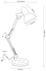 GLOBO 24880 - Stolná lampa FAMOUS 1xE27/40W/230V