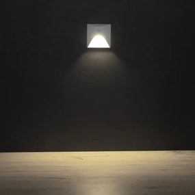 Kanlux 39141 - LED schodové svietidlo so senzorom EXIN 2,5W/230V 4000K IP65 biele hranaté