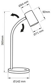 Stolná lampa FELIX 1xGU10/9W/230V čierna