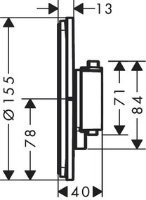 Hansgrohe ShowerSelect Comfort S, termostat pod omietku pre 1 spotrebič a ďalší výtok, čierna matná, HAN-15562670