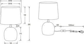 Stolová lampa Malu, béžová