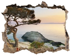 Díra 3D ve zdi nálepka Strom pri mori nd-k-45630675
