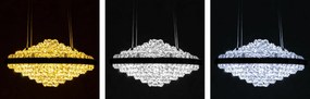 Toolight - Krištáľová závesná lampa APP774-1CP + diaľkové ovládanie, chrómová, OSW-05025