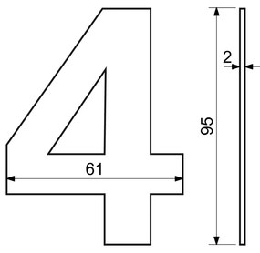 Domové číslo "4", RN.95L, čierna