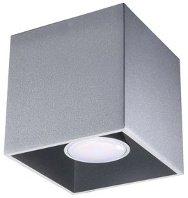 Stropné svietidlo Quad, 1x sivé kovové tienidlo