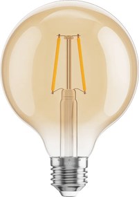 Mexen Vintis, LED žiarovka E27, G95, 2W, Teplá - 2200K, 180 lm, jantárová - L157-E27-0222-50