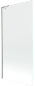 Mexen Next L, 1-krídlová vaňová zástena 90 x 150 cm, transparent, 6mm číre sklo, profil brúsená oceľ, 895-090-000-03-00-97