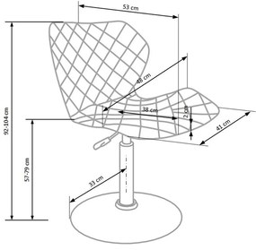 Halmar Barová stolička Matrix 2, biela/šedá