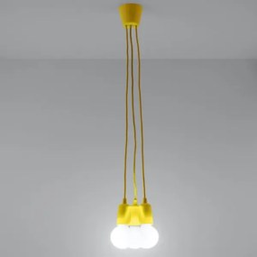 Luster na lanku DIEGO 3xE27/60W/230V žltá