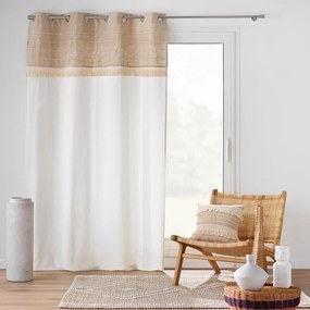 Biely/hnedý záves s prímesou juty 140x240 cm Cirrus – douceur d'intérieur