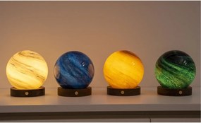 Hnedá/tmavo prírodná svetelná dekorácia na USB ø 8 cm Polar Cloud – Gingko