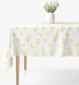 Goldea hranatý teflónový obrus - žltá lúka 80 x 80 cm