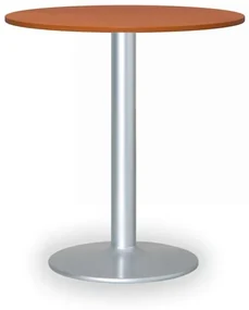 Konferenčný stolík FILIP II, priemer 800 mm, sivá podnož, doska čerešňa