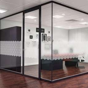 Súprava 50 matných nálepiek na sklo Ambiance Hexagon