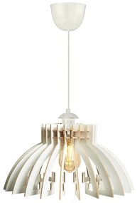 Luster na lanku 1xE27/60W/230V biela pr. 39 cm