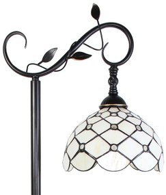 Vitrážová lampa stojaca 36*152 WHITE
