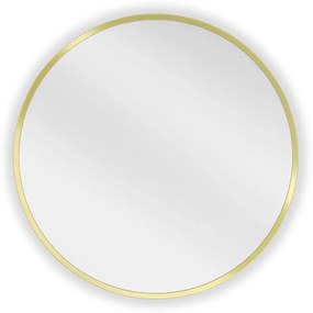 Mexen Loft, okrúhle kúpeľňové zrkadlo 50 cm, farba rámu zlatá lesklá, 9850-050-050-000-50