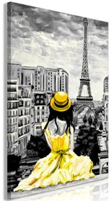 Artgeist Obraz - Paris Colour (1 Part) Vertical Yellow Veľkosť: 20x30, Verzia: Premium Print