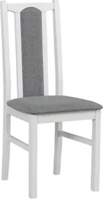 Jedálenská stolička Kolga, biela/sivá látka%