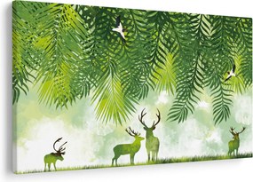 Obraz - Jelene v lese (90x60 cm)