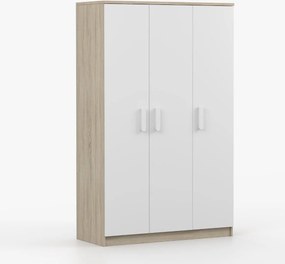 Šatníková skriňa SMYK 120 - dub sonoma/biela (viac variant)