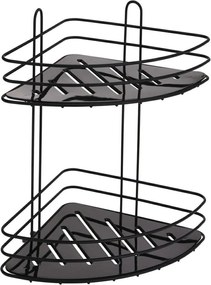 Polička do kúpeľne Black 2, čierna