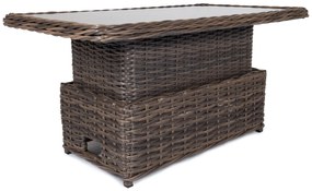 Výškovo nastaviteľný stôl MONTE CARLO hnedočierny