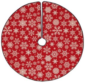 Bavlnený koberec pod vianočný stromček Butter Kings Freezy Snowflakes, ø 130 cm