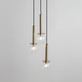 Luster na lanku DAISY 3xG9/12W/230V pr. 27 cm zlatá/čierna/číra