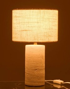 Biela keramická stolná lampa Pierre s tienidlom - Ø 23*37 cm/ 40W / E27