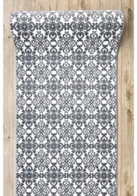 Behúň ARGENT kvety - W4949 biely / sivý