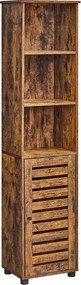 Regál TAYLOR so skrinkou a policami 40x30x167 cm, rustikálne hnedý