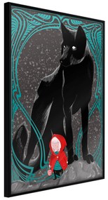 Artgeist Plagát - Red Riding Hood [Poster] Veľkosť: 20x30, Verzia: Čierny rám s passe-partout