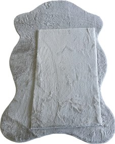Koberec Puffy 060 sivý obdĺžnikový – Polyester Fur 1500 g/m² Rozmer: 60x100 cm