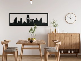 drevko Obraz Londýn panoráma Rozmer obrazu: 29,5 x 89 cm, Farba dekorácie: Čierna