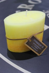 Žltá voňavá sviečka Citrus 9cm