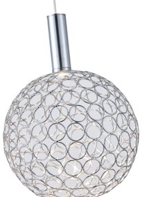 LED Luster na lanku PERFORATO LED/6,3W/230V 3000K lesklý chróm pr. 20 cm