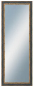 DANTIK - Zrkadlo v rámu, rozmer s rámom 60x160 cm z lišty ZVRATNÁ modrozlatá plast (3068)