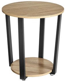 Príručný stolík OSKAR LET057B11 hnedý / čierny