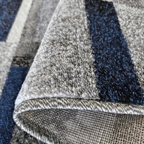 DY Sivo-modrý koberec s geometrickým vzorom Otto 09 Rozmer: 160x220 cm