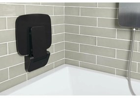 POLYSAN CW1220B Saap black sklopné sedátko do sprchového koutu, 35 x 32,8 cm, čierna