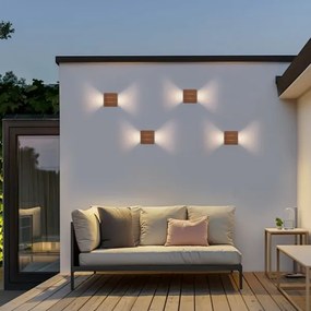 Immax 08523L - LED vonkajšie nástenné svietidlo LUXLINE 6W/230V 3000K IP54 orech