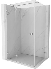 Mexen Lunar T, sklápací sprchový kút ľavý 120 x 90 cm, 8mm číre sklo, chrómový profil, 834T-120-090-01-00-L