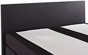 Čierna čalúnená kontinentálna posteľ 180 x 200 PRESIDENT Beliani