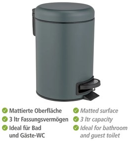Pedálový oceľový odpadkový kôš 3 l Leman - Wenko