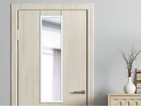Závesné zrkadlo na dvere Bea 30x120 cm, biele%