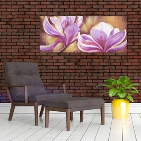 Obraz - Kvety magnólie (120x50 cm)