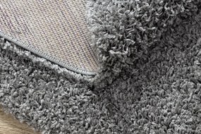 Okrúhly koberec SOFFI shaggy 5cm sivý