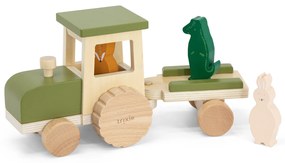 Trixie Drevený traktor s valníkom