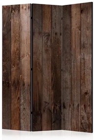 Paraván - Wooden Hut [Room Dividers] Veľkosť: 135x172, Verzia: Akustický
